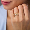 Thumbnail Image 3 of 1/2 CT. T.W. Diamond Three Stone Contour Vintage-Style Anniversary Band in 14K Gold