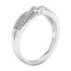 Thumbnail Image 2 of 1/3 CT. T.W. Diamond Crossover Anniversary Band in 10K White Gold