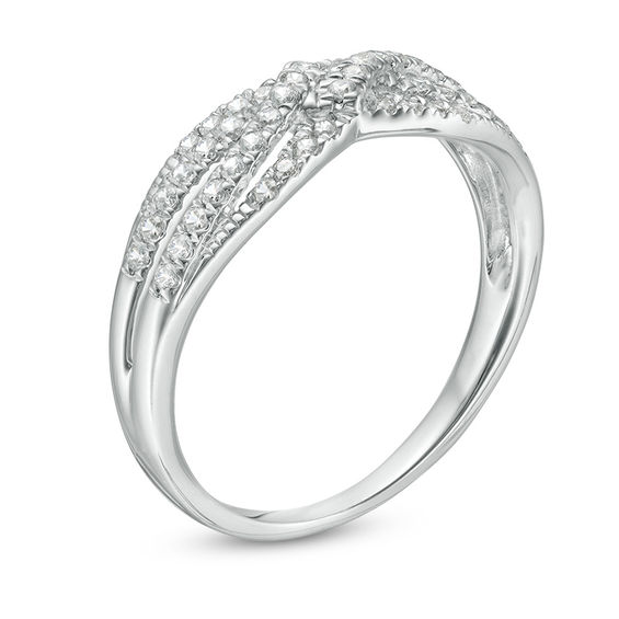 1/3 CT. T.w. Diamond Crossover Anniversary Band in 10K White Gold