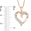 Thumbnail Image 1 of 1/8 CT. T.W. Diamond Heart Pendant in 10K Rose Gold