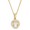 Thumbnail Image 1 of Magnificence™ 1/6 CT. T.W. Diamond Frame Pendant in 10K Gold
