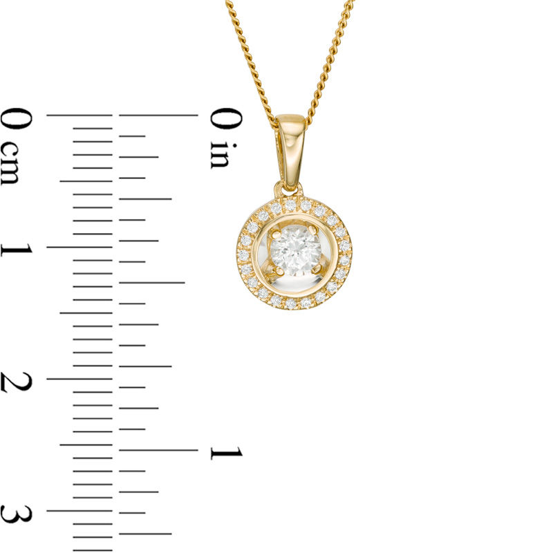 Main Image 2 of Magnificence™ 1/6 CT. T.W. Diamond Frame Pendant in 10K Gold