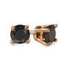 Thumbnail Image 0 of 5/8 CT. T.W. Black Diamond Solitaire Stud Earrings in 14K Rose Gold