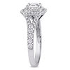 Thumbnail Image 1 of 1-1/5 CT. T.W. Asscher-Cut Diamond Double Frame Engagement Ring in 14K White Gold (H/SI1)