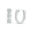 Thumbnail Image 0 of Diamond Fascination™ "U" Hoop Earrings in 14K White Gold