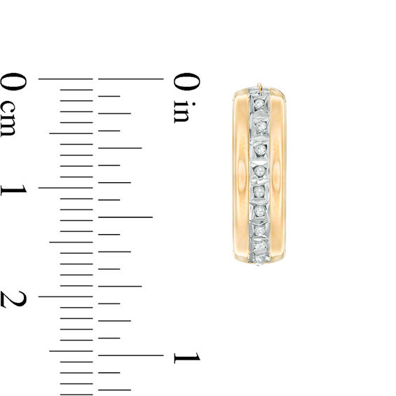 Diamond Fascination™ "U" Hoop Earrings in 14K Gold