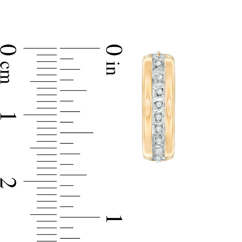 Diamond Fascination™ "U" Hoop Earrings in 14K Gold