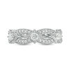 Thumbnail Image 4 of 1/2 CT. T.W. Diamond Three Stone Contour Vintage-Style Anniversary Band in 14K White Gold