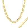 Thumbnail Image 0 of Men's 5.7mm Diamond-Cut Curb Chain Necklace in 14K Two-Tone Gold - 22"
