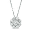 Thumbnail Image 1 of 1/2 CT. T.W. Diamond Snowflake Pendant in 10K White Gold