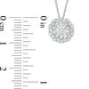 Thumbnail Image 1 of 1/2 CT. T.W. Diamond Double Flower Frame Pendant in 10K White Gold