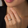 Thumbnail Image 2 of 5/8 CT. T.W. Diamond Frame Tri-Sides Braid Shank Bridal Set in 14K Gold