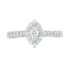 Thumbnail Image 3 of 5/8 CT. T.W. Marquise Diamond Frame Engagement Ring in 14K White Gold