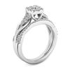 Thumbnail Image 2 of 5/8 CT. T.W. Diamond Square Frame Knot Shank Bridal Set in 14K White Gold