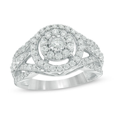 layered diamond ring