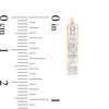 Thumbnail Image 2 of Diamond Fascination™ Polished Pear-Shaped Hoop Earrings in Sterling Silver with 18K Gold Plate