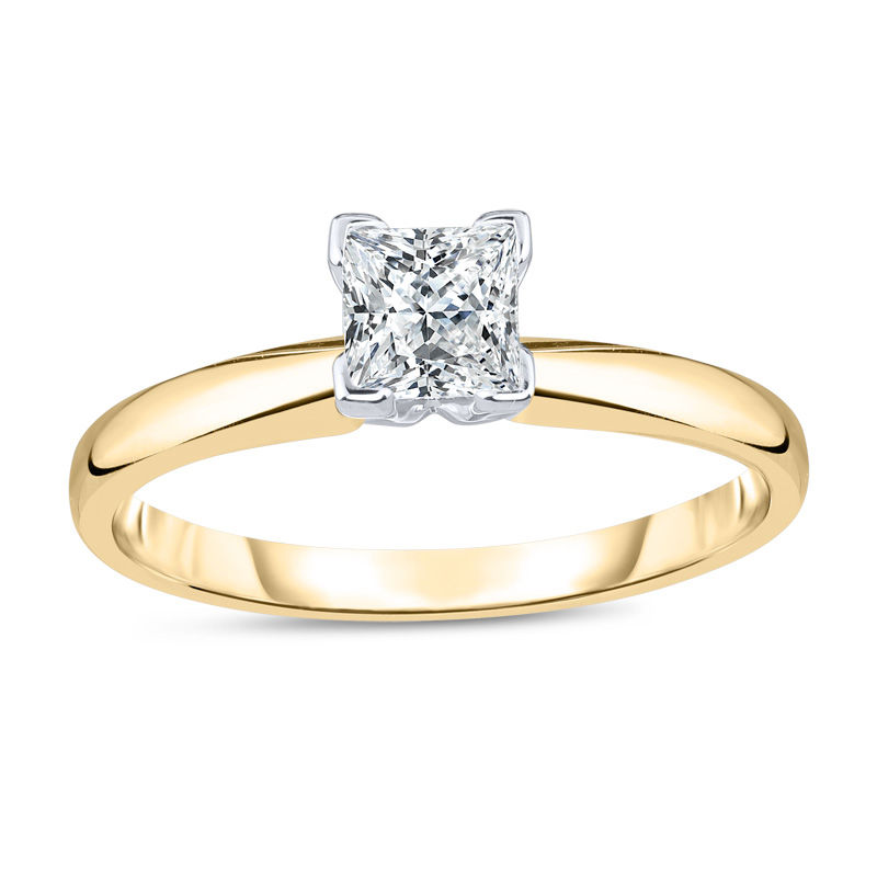 5/8 CT. Princess-Cut Diamond Solitaire Engagement Ring in 14K Gold