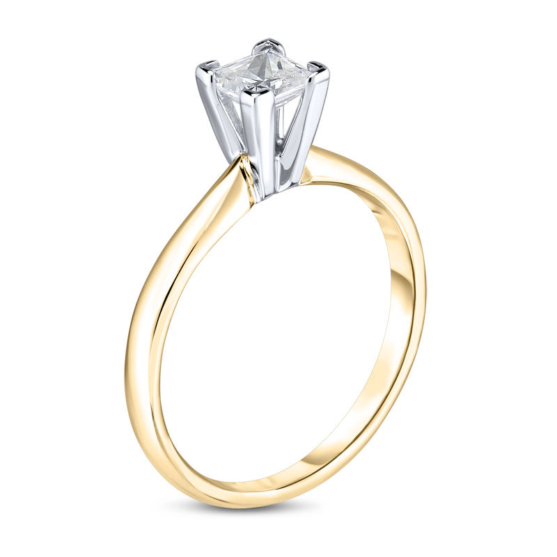 5/8 CT. Princess-Cut Diamond Solitaire Engagement Ring in 14K Gold