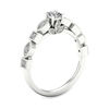 Thumbnail Image 2 of 3/8 CT. T.W. Princess-Cut Diamond Alternating Shaped Shank Vintage-Style Bridal Set in 14K White Gold