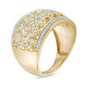 Thumbnail Image 1 of 3/4 CT. T.W. Diamond Geometric Flower Lattice Ring in 14K Gold