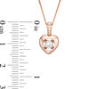 Thumbnail Image 2 of Magnificence™ 1/8 CT. T.W. Diamond Heart Frame Pendant in 10K Rose Gold