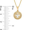 Thumbnail Image 2 of Magnificence™ 1/4 CT. T.W. Diamond Double Frame Pendant in 10K Gold