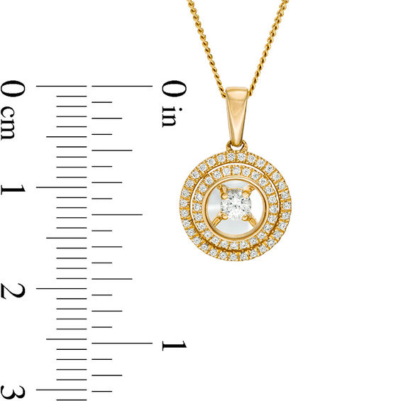 Magnificenceâ¢ 1/4 CT. T.w. Diamond Double Frame Pendant in 10K Gold