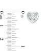 Thumbnail Image 2 of Magnificence™ 1/6 CT. T.W. Diamond Solitaire Heart Frame Stud Earrings in 10K White Gold