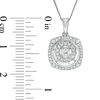 Thumbnail Image 1 of Magnificence™ 1/4 CT. T.W. Diamond Double Cushion Frame Pendant in 10K White Gold