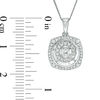 Thumbnail Image 2 of Magnificence™ 1/4 CT. T.W. Diamond Double Cushion Frame Pendant in 10K White Gold