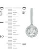 Thumbnail Image 2 of Magnificence™ 1/3 CT. T.W. Diamond Frame Drop Earrings in 10K White Gold