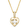 Thumbnail Image 0 of Magnificence™ 1/8 CT. T.W. Diamond Heart Frame Pendant in 10K Gold