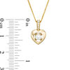 Thumbnail Image 2 of Magnificence™ 1/8 CT. T.W. Diamond Heart Frame Pendant in 10K Gold