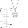 Thumbnail Image 2 of Magnificence™ 1/8 CT. T.W. Diamond Heart Frame Pendant in 10K White Gold