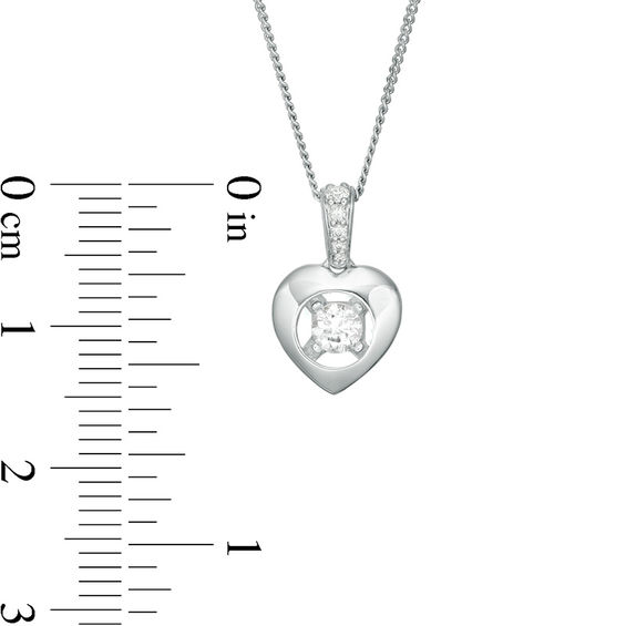 Magnificence™ 1/8 CT. T.w. Diamond Heart Frame Pendant in 10K White Gold