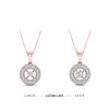 Thumbnail Image 2 of Magnificence™ 1/4 CT. T.W. Diamond Double Cushion Frame Pendant in 10K Rose Gold