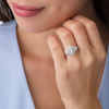 Thumbnail Image 3 of 1/2 CT. T.W. Marquise Diamond Past Present Future® Frame Engagement Ring in 14K White Gold