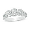 Thumbnail Image 0 of 1 CT. T.W. Diamond Past Present Future® Frame Engagement Ring in 14K White Gold