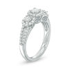 Thumbnail Image 1 of 1 CT. T.W. Diamond Past Present Future® Frame Engagement Ring in 14K White Gold