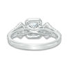 Thumbnail Image 2 of 1-1/8 CT. T.W. Certified Emerald-Cut Diamond Past Present Future® Frame Engagement Ring in 14K White Gold (I/I1)