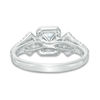 Thumbnail Image 3 of 1-1/8 CT. T.W. Certified Emerald-Cut Diamond Past Present Future® Frame Engagement Ring in 14K White Gold (I/I1)