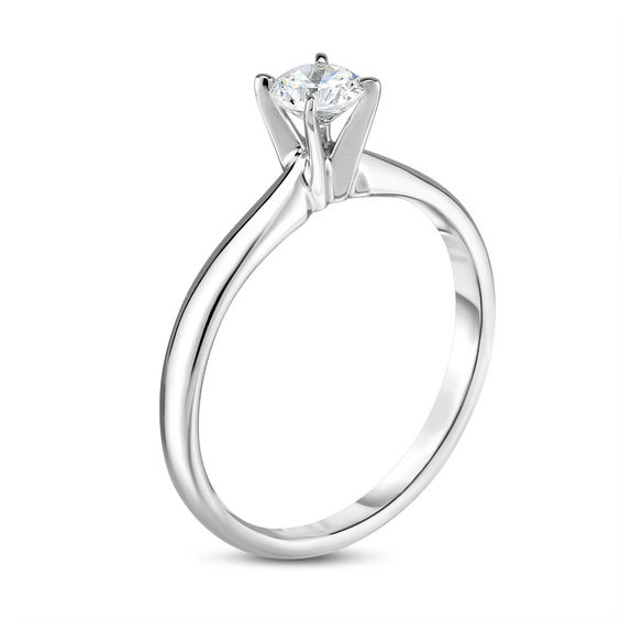 CT. Diamond Solitaire Engagement Ring in 14K White Gold