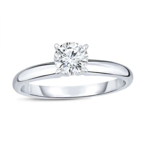 5/8 CT. Diamond Solitaire Engagement Ring in 14K White Gold