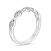 Thumbnail Image 2 of 1/6 CT. T.W. Diamond Twist Vintage-Style Stackable Band in 10K White Gold