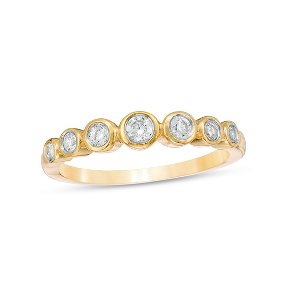1/4 CT. T.w. Diamond Bubble Stackable Band in 10K Gold