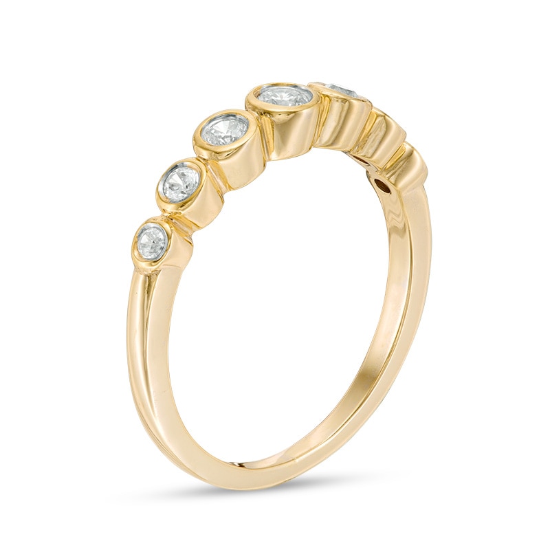Main Image 2 of 1/4 CT. T.W. Diamond Bubble Stackable Band in 10K Gold