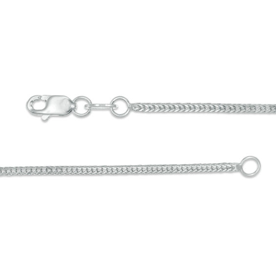 Ladies' 1.0mm Foxtail Chain Necklace in 14K White Gold - 18"