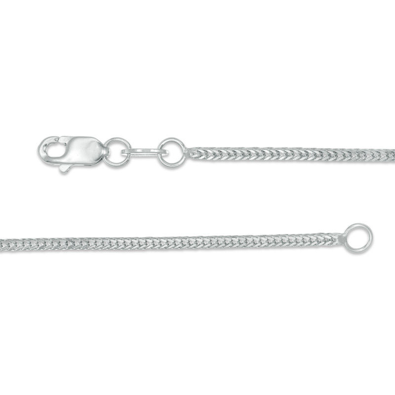 Ladies' 1.0mm Foxtail Chain Necklace in 14K White Gold - 18"