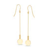 Thumbnail Image 0 of Mini Circle Linear Drop Earrings in 14K Gold