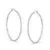 Thumbnail Image 1 of 50.0mm Diamond-Cut Hoop Earrings in Sterling Silver